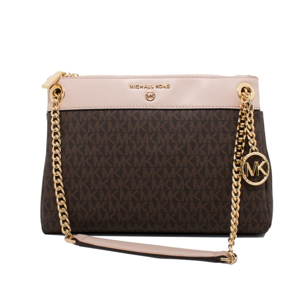 Damväska Michael Kors 30H9GUSL1B-BRN-SFTPINK Brun (27 x 20 x 7 cm)