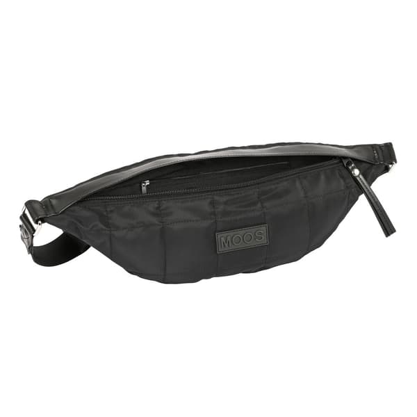 Veske med belte Moos Negro Svart Polstret 41 x 15.5 x 7 cm