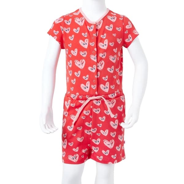 vidaXL Buksedress for barn rød 140