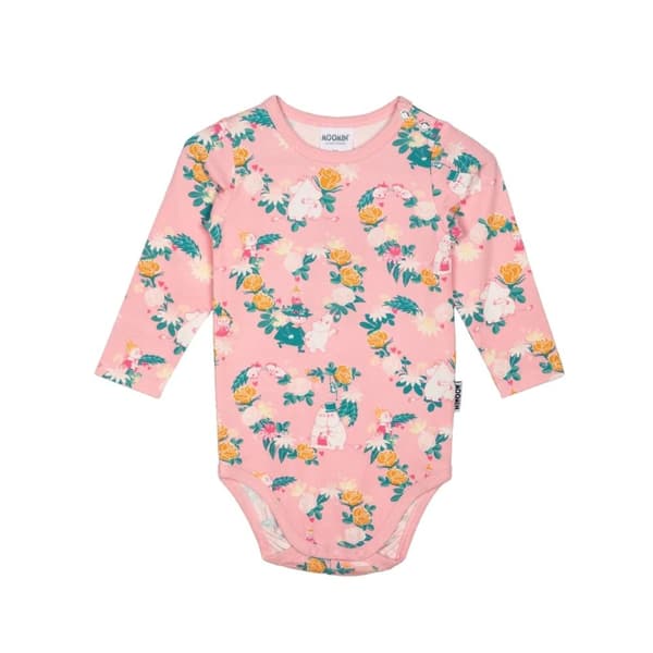 Mumin Hjärtevän-body rosa Ljusrosa 56