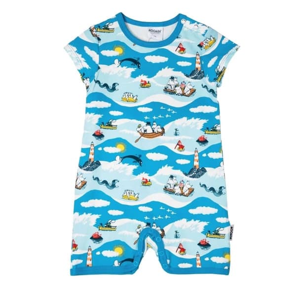 Mumin Vågor-playsuit blå