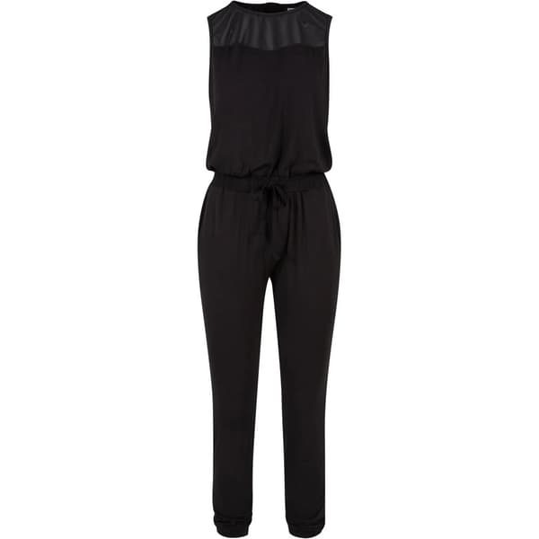 Urban Classics Womens/Ladies Mesh Technical Long Jumpsuit Black L