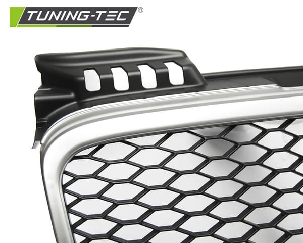 Grill AUDI A4 (B7) RS STYLE 11 04-03 08 MATT SILVER