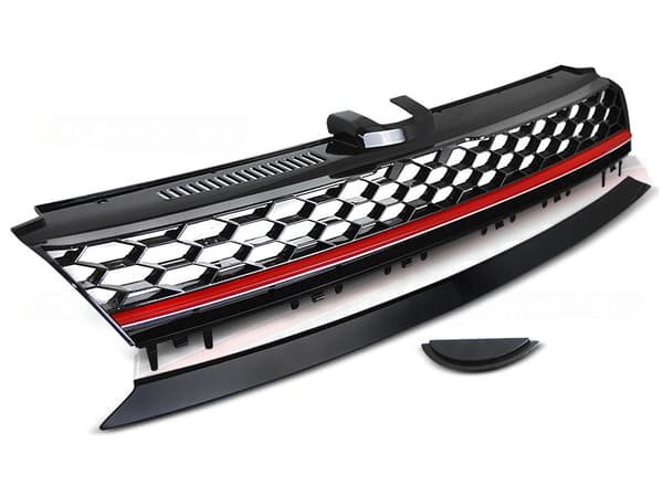 Grilli VW GOLF 7 13-17 GTI-tyyli PUNAINEN