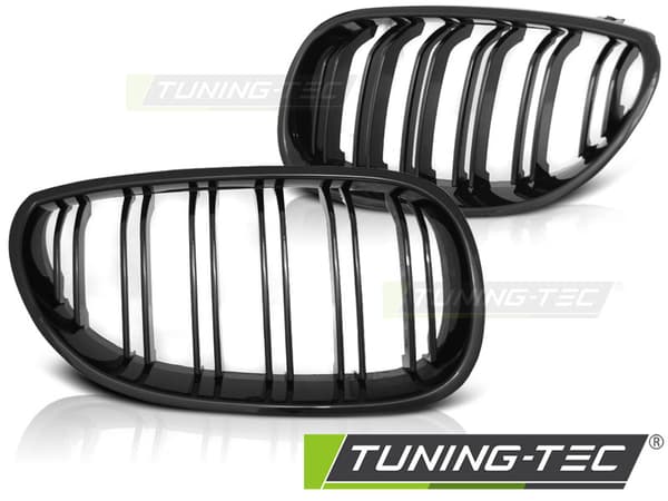 Grill BMW E60/E61 07 03-10 SKINNENDE SORT DOBBELT STANG M-LOOK