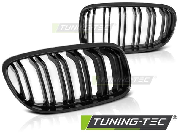 Grill BMW E90 / E91 LCI 09- BLANK SVART DUBBEL STÄNG M-LOOK