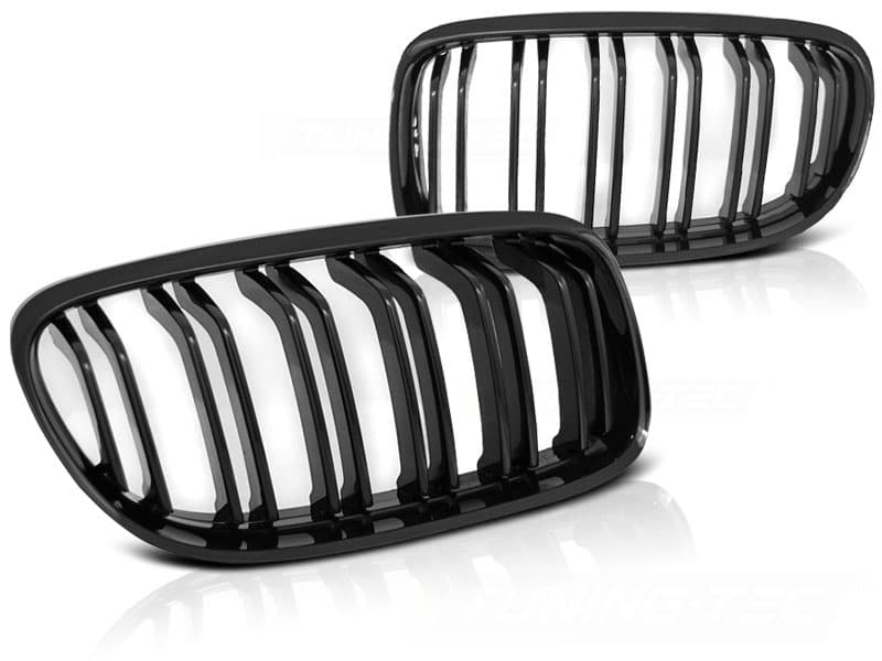 Grill BMW E90 / E91 LCI 09- GLANSIGT SVART DUBBELSTÖV M-LOOK
