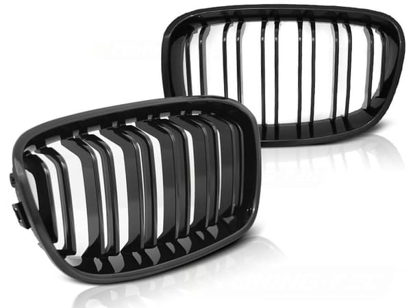 Grilli BMW F20 F21 11-12 14 KIILTÄVÄ MUSTA KAKSOISAITA M-LOOK