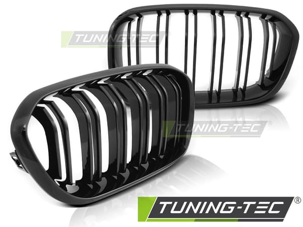 Grill BMW F20 F21 LCI 15-18 SKINNEN SORT DOBBELT STANG