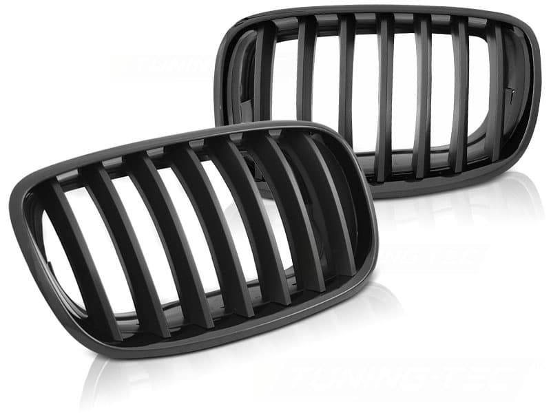 Grill BMW X5 E70 X6 E71 08- GLANS SVART