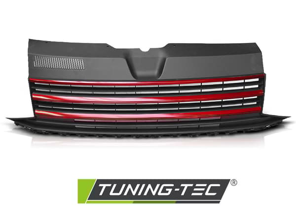 Grill SORT RØD VW T6 15-19