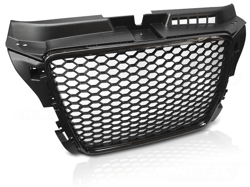 Grill AUDI A3 08-12 RS SER GLANS SVART