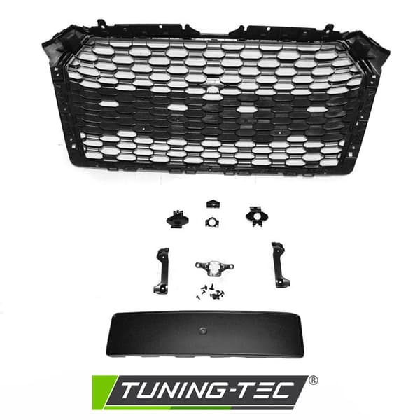 Grill till AUDI A4 B9 15-19 SPORT GLANS SVART