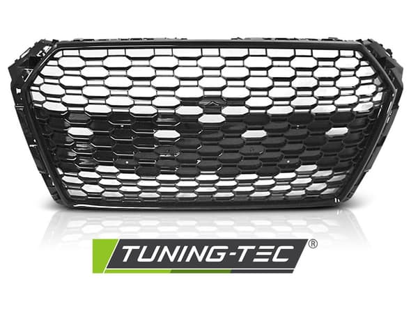 Grill till AUDI A4 B9 15-19 SPORT GLANS SVART