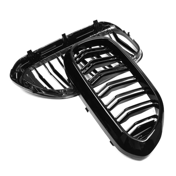 2X nyregitter GLANS SORT dobbeltstang til BMW 5-serie G30 G38 2017-2018