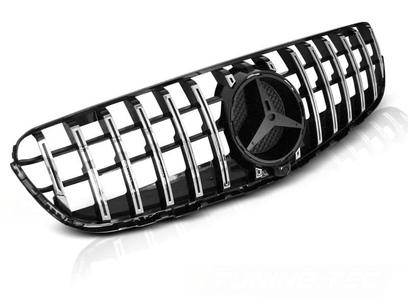 Grill MERCEDES GLC W253 från 2015 SPORT GLOSSY SVART KROM