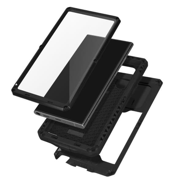 Samsung Galaxy S22 Ultra Integral Case Kickstand Camera Cover IP54 Standards Svart