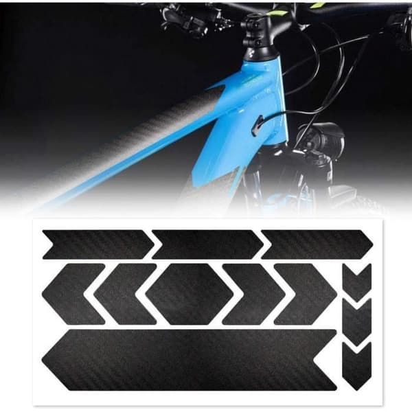Rhino Sticker Kit för MTB-cykelramskydd, kol, 35 x 17,5 cm