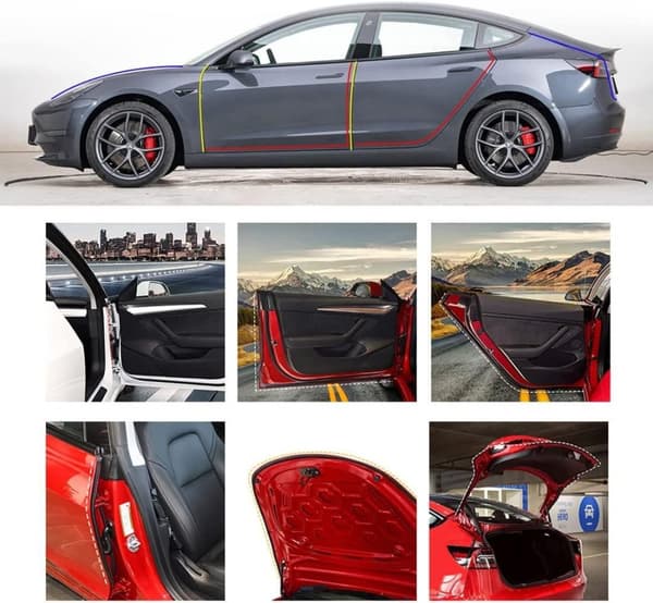 Tesla Model S dørtætningssæt gummistrimler 8-pak