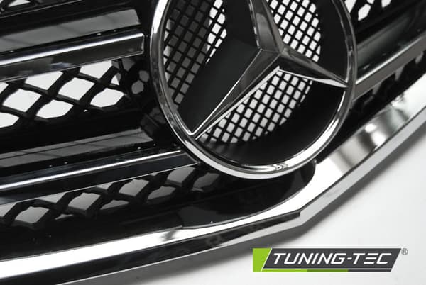 Grill MERCEDES W212 09-13 AMG STIL SVART KROM