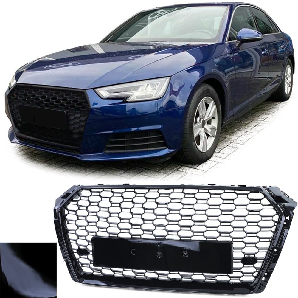 grill Audi A4 B9 8W 1519 Svart glans Badgeless