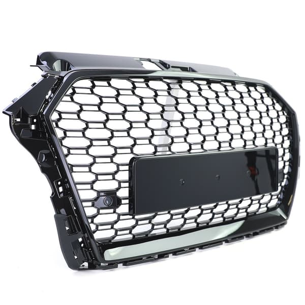 Honeycomb grill - Audi A3 8V 16-20 - sort blank - PDC velegnet