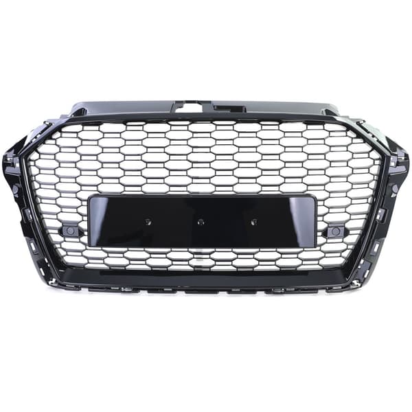 Honeycomb grill - Audi A3 8V 16-20 - sort blank - PDC velegnet