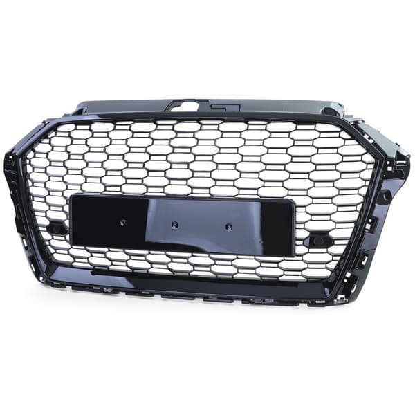 Honeycomb grill - Audi A3 8V 16-20 - sort blank - PDC velegnet
