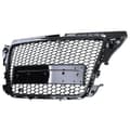 Miniatyrbild 4 av 8: Honeycomb grill - Audi A3 8P 08-13 - BLACK GLOSSY - Sportoptik