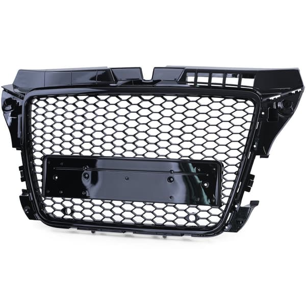 Honeycomb grill - Audi A3 8P 08-13 - BLACK GLOSSY - Sportoptik
