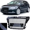 Miniatyrbild 1 av 8: Honeycomb grill - Audi A3 8P 08-13 - BLACK GLOSSY - Sportoptik