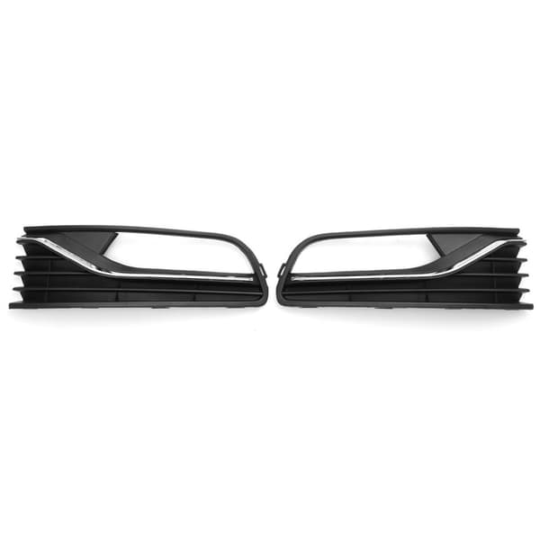2x Dimljusram ABS med Radiator Grille Front Center Bumper För VW POLO 2014-2017