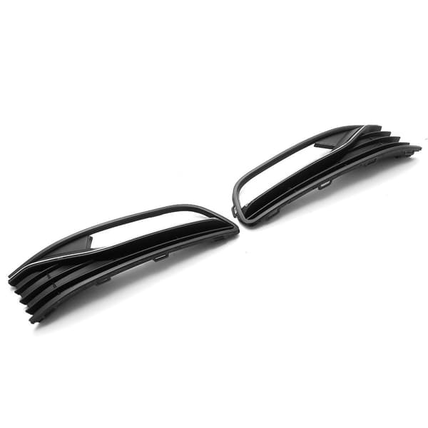 2x Dimljusram ABS med Radiator Grille Front Center Bumper För VW POLO 2014-2017