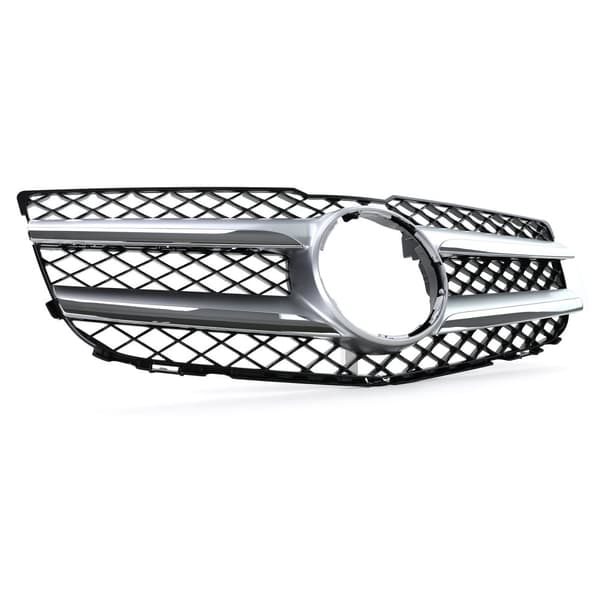 Autogrill - Mercedes GLK X204 12-15 - Sportsoptik - Sort Sølv Krom