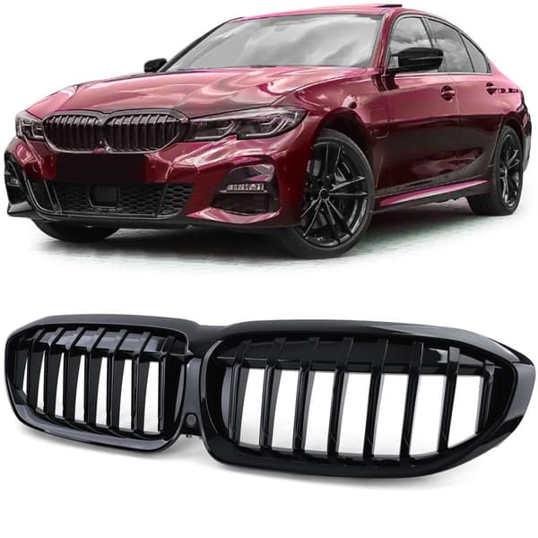 Grillnyrer - BMW 3-serie G20 G21 - Sporty design - Sort glans