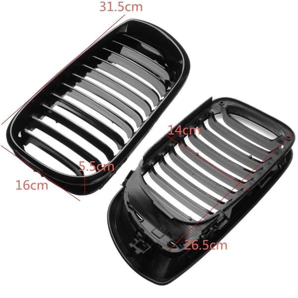 Pari Sport Kidney Radiator Grilli Light Musta BMW E46 4-DOOR 3 SERIES 2002-2005
