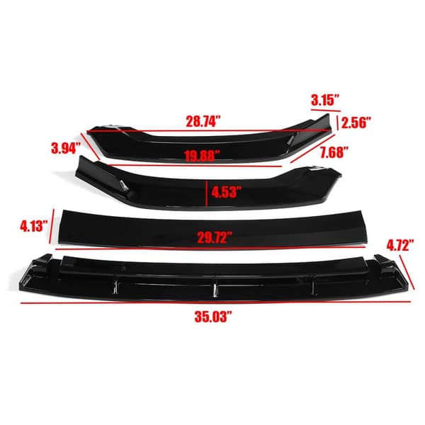 4st spoilerläpp främre spoiler spoiler framläpp till Audi A3 S3 S-line 2017-2019