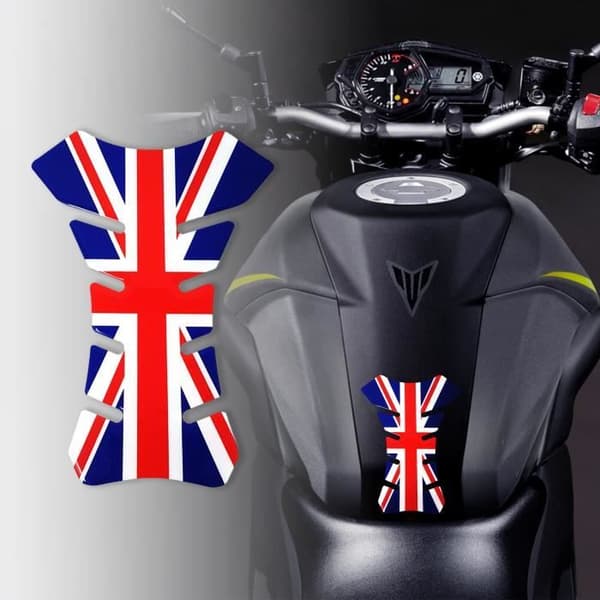 3D självhäftande skydd för motorcykeltank, England Storbritanniens flagga, 19 x 13 cm