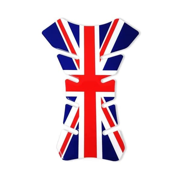 3D självhäftande skydd för motorcykeltank, England Storbritanniens flagga, 19 x 13 cm