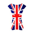 Miniatyrbild 1 av 4: 3D självhäftande skydd för motorcykeltank, England Storbritanniens flagga, 19 x 13 cm