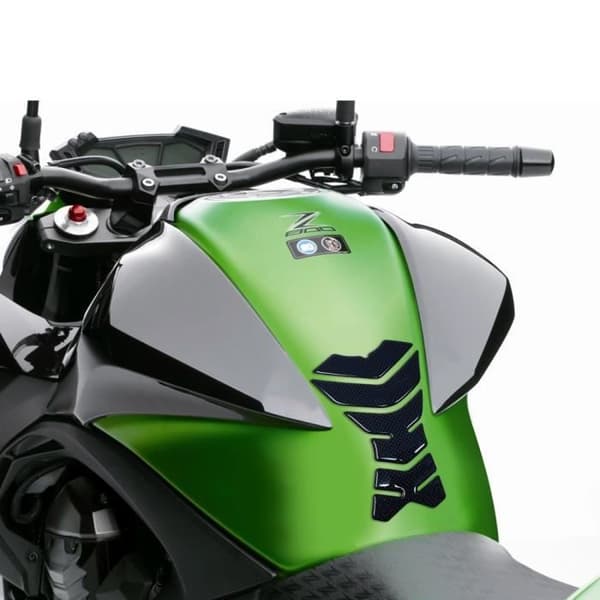 Modulärt 3D självhäftande skydd för motorcykeltank, kol