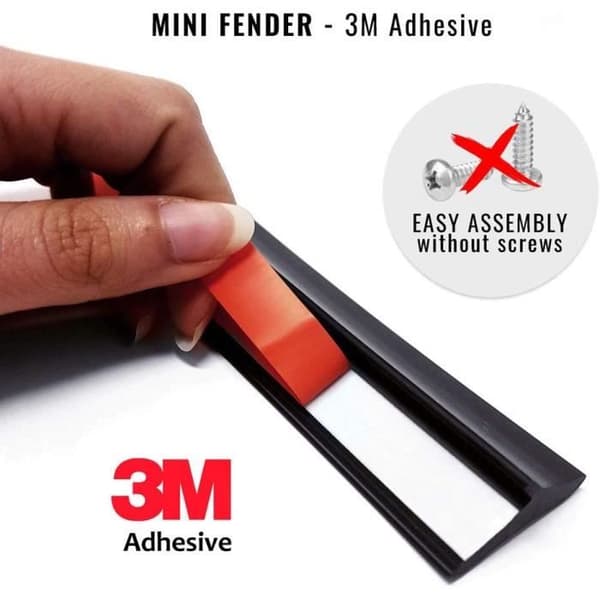 Självhäftande stänkskyddsprofiler för bilfälgar, med 3M Fender Adhesive 4 delar, 1,5 mt