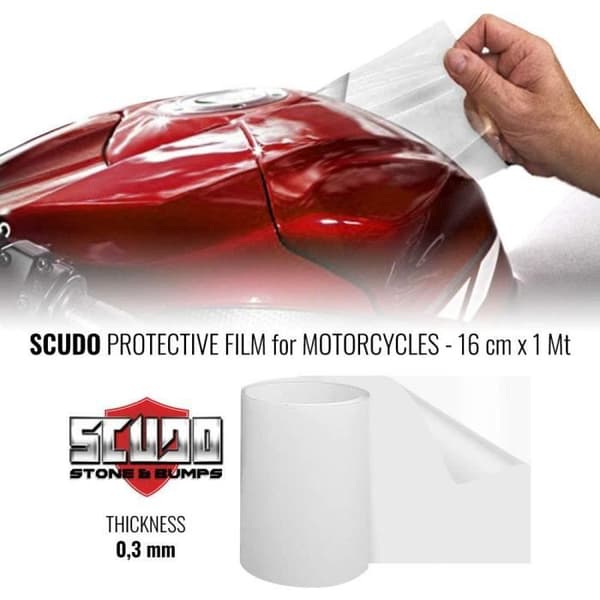 Transparent självhäftande film för motorcykelskydd, tjocklek 0,3 mm, 16 x 100 cm