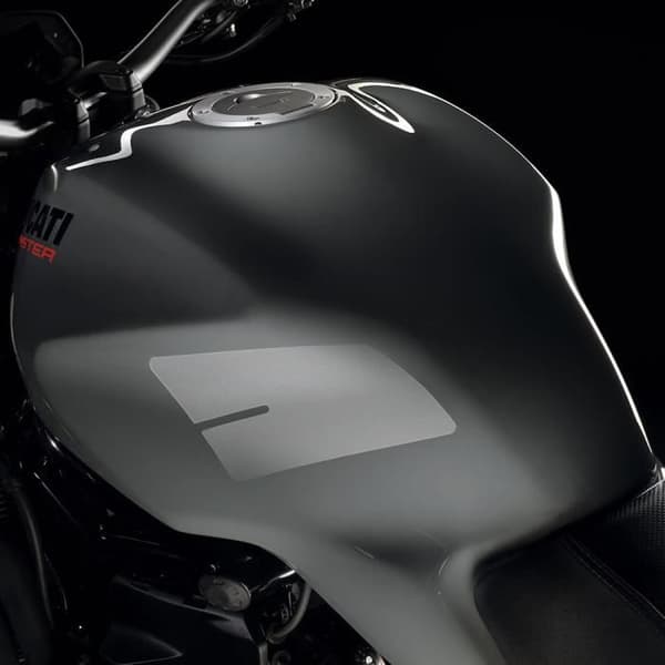 Rhino Flat Side Adhesive Protectors för motorcykeltank, genomskinlig, 2 delar 17 x 11,5 cm
