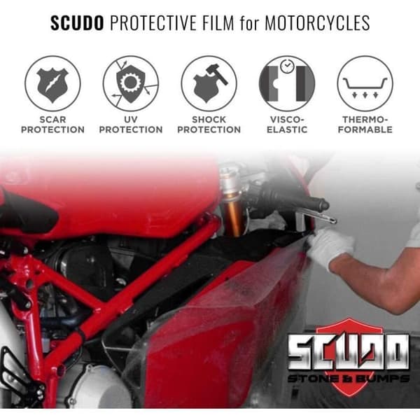 Transparent självhäftande film för motorcykelskydd, tjocklek 0,3 mm, 16 x 200 cm