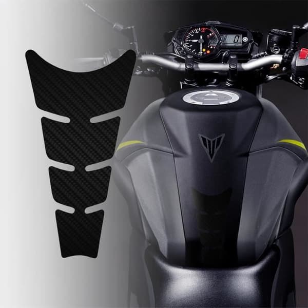 Rhino Flat Adhesive Protection för motorcykeltank, kol, 20,5 x 11,5 cm