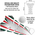 Miniatyrbild 2 av 4: 3D självhäftande skydd för motorcykeltank, silver med Italiens flagga, 19 x 13 cm
