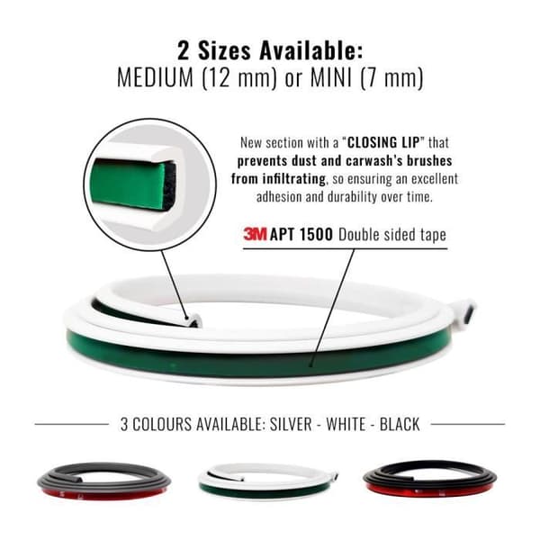Skyddsprofiler - 3M - Svart - 12 x 1400 mm - Flexibel - Hög hållfasthet