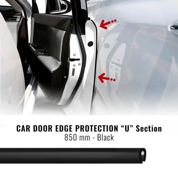 Skyddsplattor Bumper - Zic - 850 mm - Svart - 2 Delar - Elastiska och Mjuka