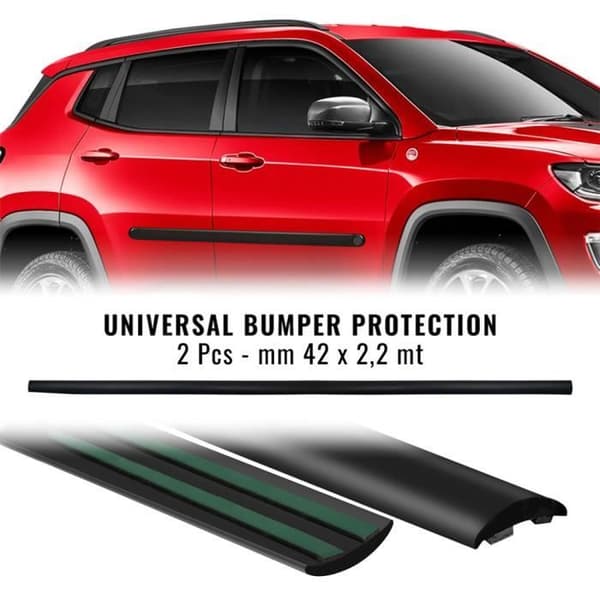Skyddsplast - Universell - Svart - 42 mm x 2.2 mt - 2 Delar - Flexibel PVC